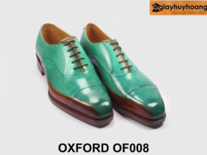 Giày da mộc trắng nhuộm màu yêu cầu oxford nam OF008 004