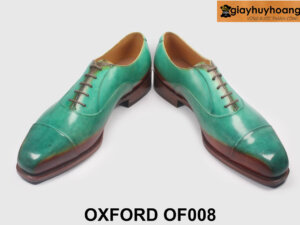 Giày da mộc trắng nhuộm màu yêu cầu oxford nam OF008 003