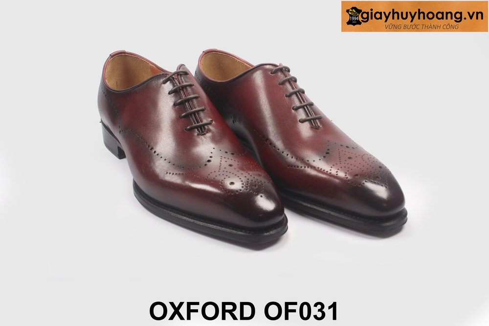 ban-giay-da-nam-cong-so-phong-cach-oxford-of031-3 Giày da nam oxford đục lỗ Wingtips đỏ đô cao cấp OF031 005