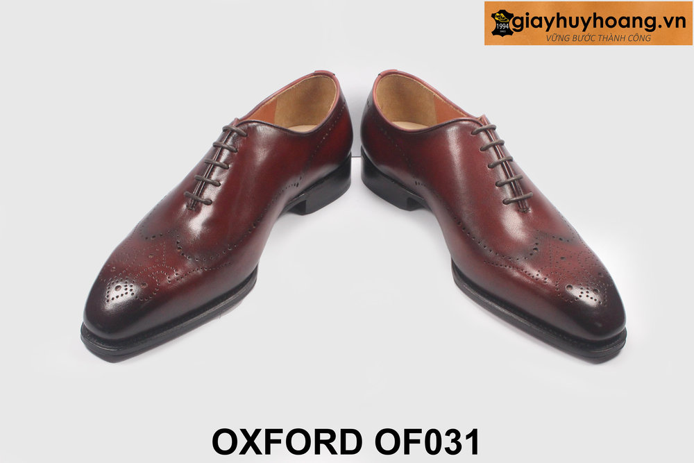 ban-giay-da-nam-cong-so-phong-cach-oxford-of031-4 Giày da nam oxford đục lỗ Wingtips đỏ đô cao cấp OF031 004