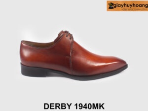 Giày da derby nam mũi nhọn trơn Derby 1940MK 001