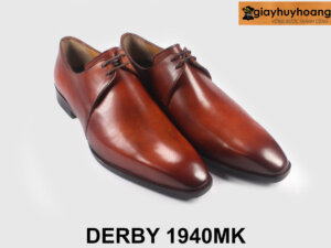 Giày da derby nam mũi nhọn trơn Derby 1940MK 004