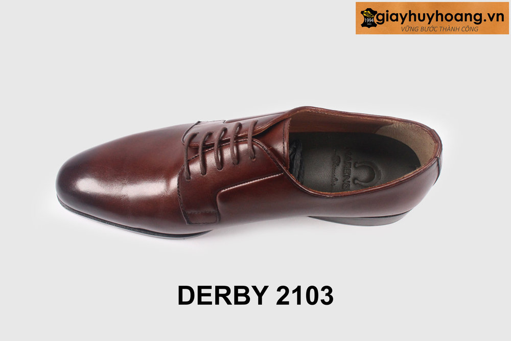 ban-giay-da-nam-derby-cao-cap-2103-giayhuyhoangvn-2 Giày derby nam mũi trơn thời trang chính hãng 2103 005