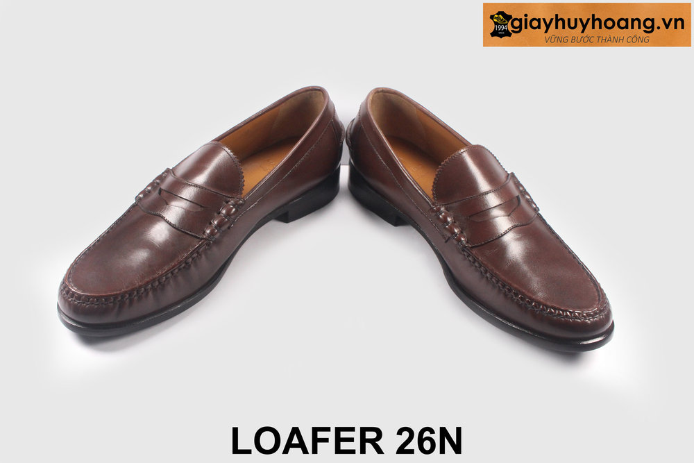 ban-giay-da-nam-loafer-mocasin-nau-26n-giayhuyhoangvn-4 Size 43 giày lười nam đế cao su mocasin Loafer 26N 003