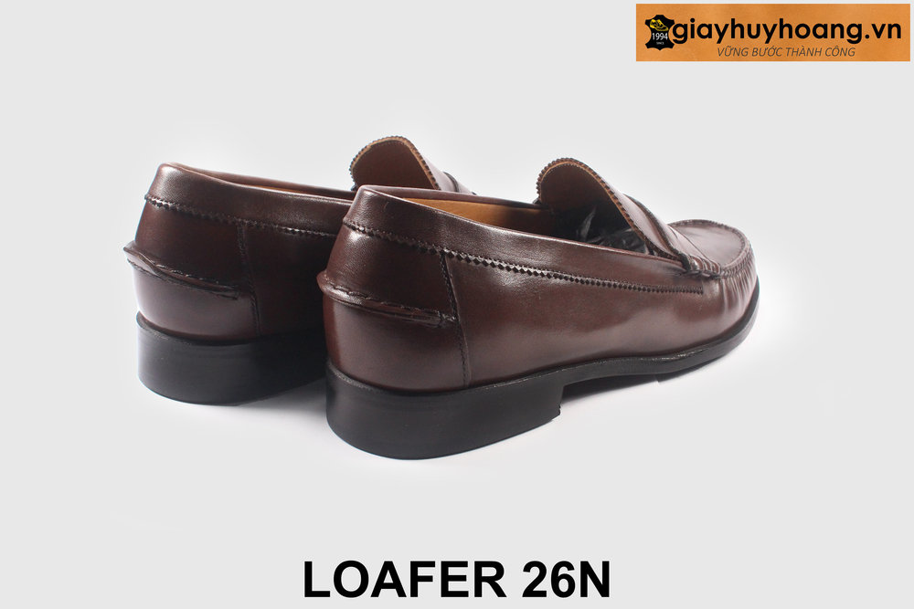 ban-giay-da-nam-loafer-mocasin-nau-26n-giayhuyhoangvn-5 Size 43 giày lười nam đế cao su mocasin Loafer 26N 002
