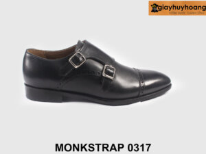 Size 40 giày da nam hai khóa phong cách Monkstrap 0317 001