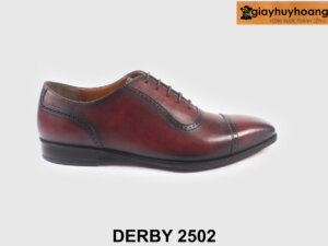 Giày tây oxford nam đẹp màu đỏ đô sang trọng 2502 001