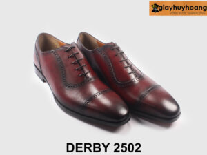 Giày tây oxford nam đẹp màu đỏ đô sang trọng 2502 004