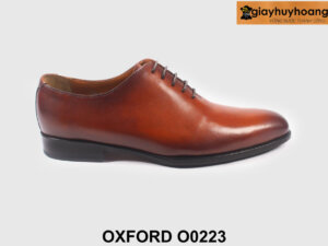 Giày da oxford nam trơn màu bò cao cấp O0223 001