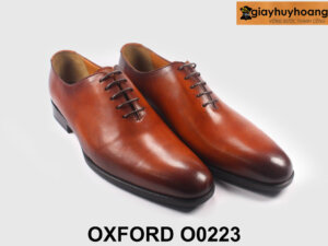 Giày da oxford nam trơn màu bò cao cấp O0223 004