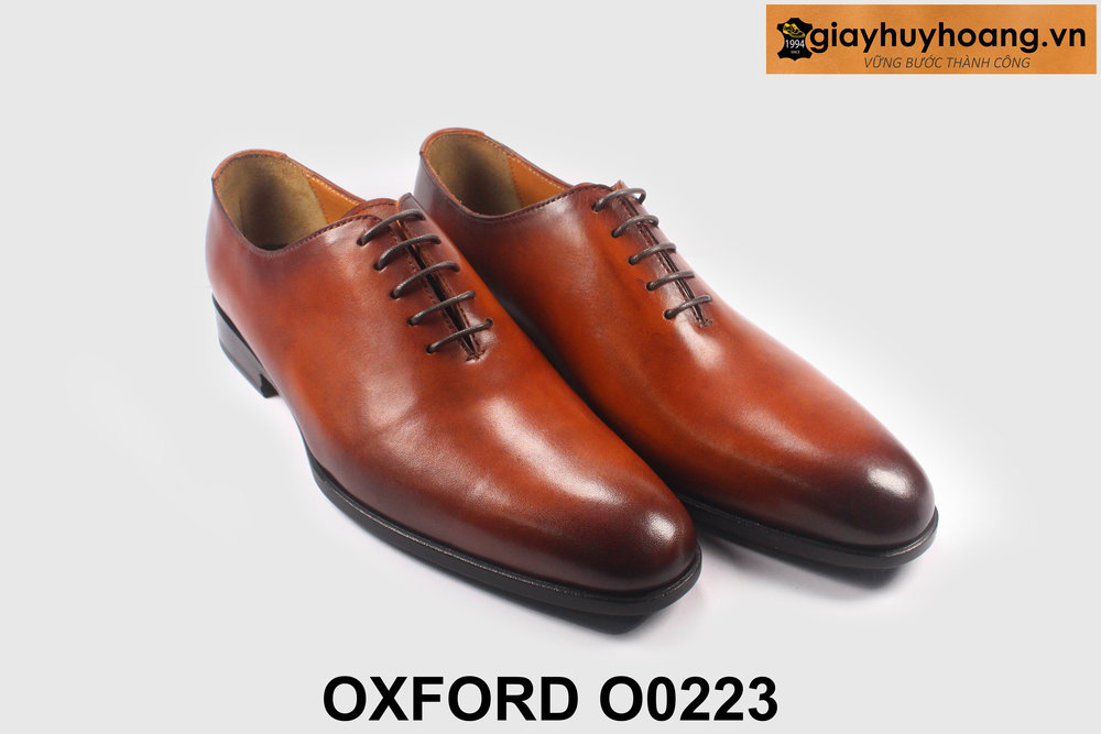 ban-giay-da-oxford-o0223-da-tron-giayhuyhoangvn-3 Giày da oxford nam trơn màu bò cao cấp O0223 004