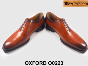 Giày da oxford nam trơn màu bò cao cấp O0223 003