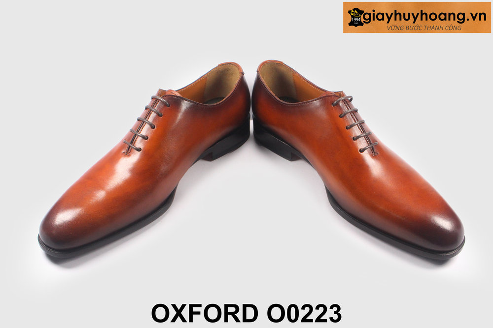 ban-giay-da-oxford-o0223-da-tron-giayhuyhoangvn-4 Giày da oxford nam trơn màu bò cao cấp O0223 003