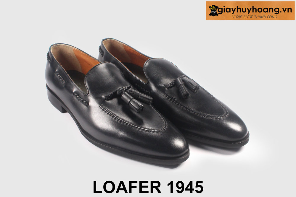 ban-giay-luoi-co-chuong-1945-loafer-giayhuyhoangvn-3 Giày lười da nam có chuông trẻ trung màu đen Loafer M1945 004