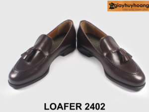 Giày da nam công sở giày lười nâu đẹp Loafer 2402 003
