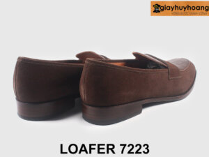Size 42 giày lười da nam phối màu nâu phong cách Loafer 7223 002