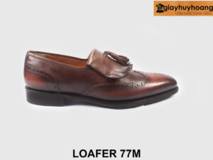 Size 42 Giày lười nam phong cách màu nâu Loafer 77M 001