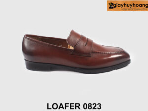 Giày lười da Loafer nam màu nâu cao cấp L0823 001