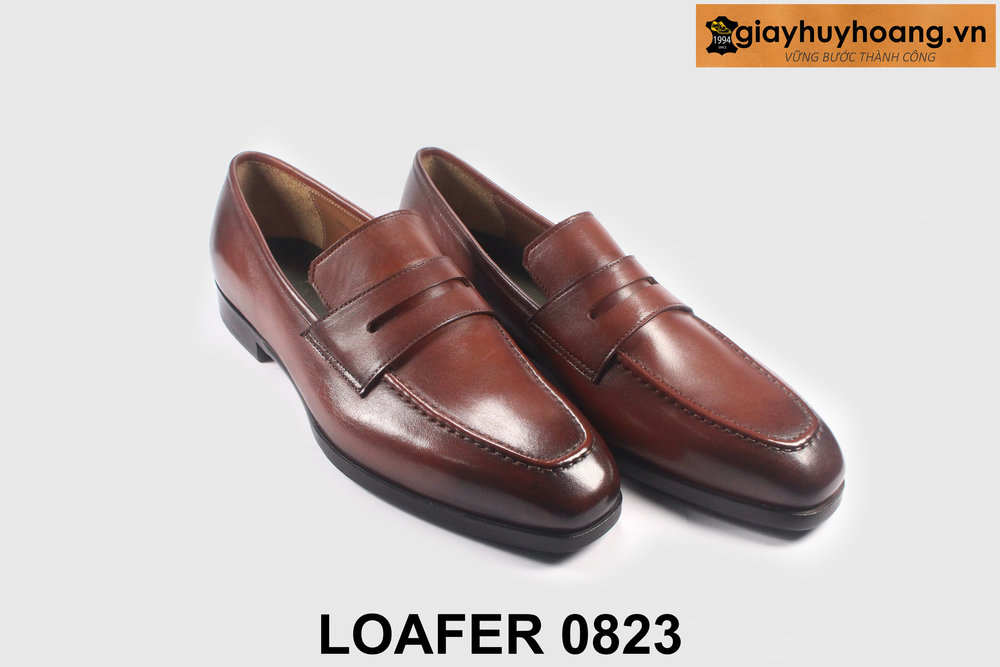 ban-giay-luoi-da-nam-cong-so-0823-giayhuyhoangvn-3 Giày lười da Loafer nam màu nâu cao cấp L0823 004