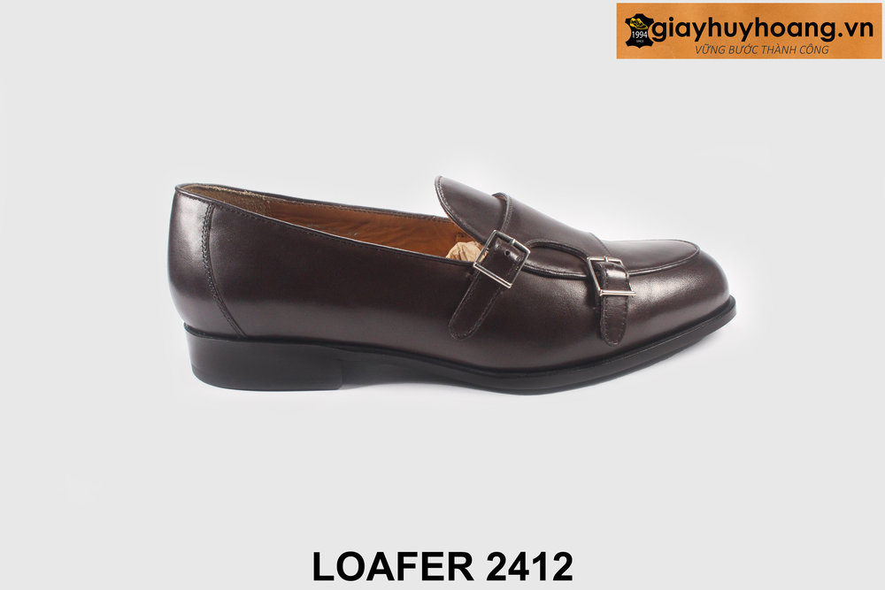 ban-giay-luoi-da-nam-loafer-2412-giayhuyhoangvn-1 Giày da lười nam màu nâu sang trọng Loafer 2412 001