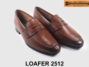 Giày lười loafer nam đế khâu chỉ bền bỉ màu bò 2512 004