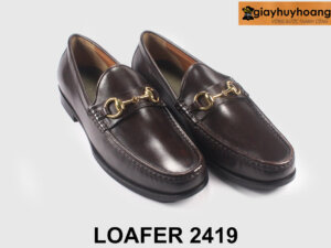 Giày da loafer lười nam màu nâu thời trang 2419 004