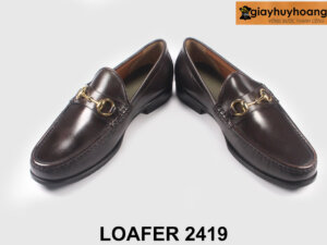Giày da loafer lười nam màu nâu thời trang 2419 003