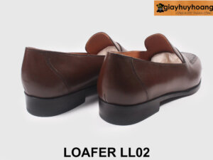Giày lười nam màu nâu phối da vân cao cấp Loafer LL02 002
