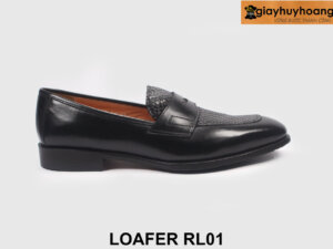 Giày lười nam thời trang màu đen cao cấp Loafer RL01 001