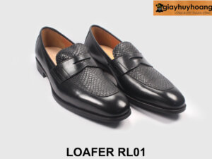 Giày lười nam thời trang màu đen cao cấp Loafer RL01 004