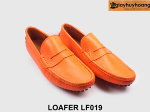Giày lười nam đế gai chống trượt màu cam Loafer LF019 004