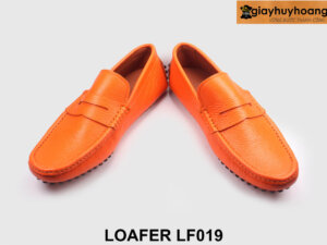 Giày lười nam đế gai chống trượt màu cam Loafer LF019 003