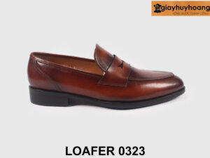 Giày lười loafer nam màu nâu bò thời trang 0323 001