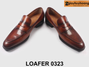 Giày lười loafer nam màu nâu bò thời trang 0323 003