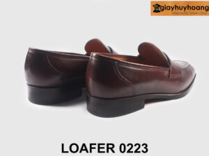 Giày lười nam da bê con tự nhiên màu nâu 0223 002
