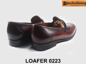 Giày lười nam đế da bò khâu chỉ dán chống trượt bền bỉ 0223 002