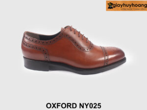 Giày tây nam màu bò Oxford Brogues cao cấp NY025 001