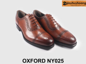 Giày tây nam màu bò Oxford Brogues cao cấp NY025 004