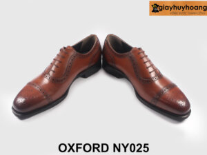 Giày tây nam màu bò Oxford Brogues cao cấp NY025 003
