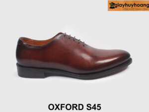 Giày da oxford nam không họa tiết Wholecut S45 001