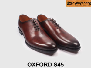 Giày da oxford nam không họa tiết Wholecut S45 004