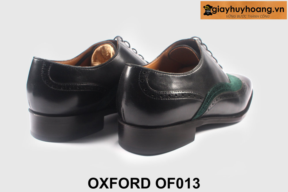 ban-giay-tay-nam-cao-cap-of013-giayhuyhoangvn-5 Size 41 Giày da nam đục lỗ cánh chim phối da lộn xanh OF013 002