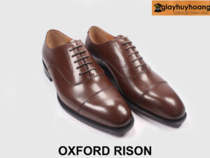 Giày da màu nâu nam kiểu oxford công sở đẹp RISON 004