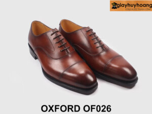 Giày da oxford nam màu bò patina cao cấp OF026 004