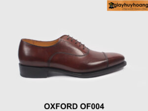Giày oxford nam công sở màu nâu đế da cao cấp OF004 001
