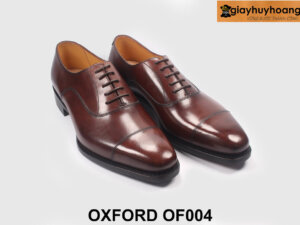 Giày oxford nam công sở màu nâu đế da cao cấp OF004 004