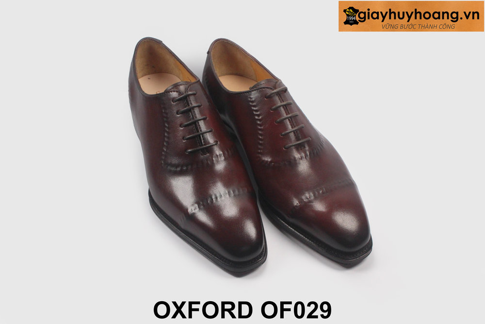 ban-giay-tay-nam-cong-so-thu-cong-oxford-of029-3 Giày da nam thủ công oxford đỏ đô cao cấp OF029 004