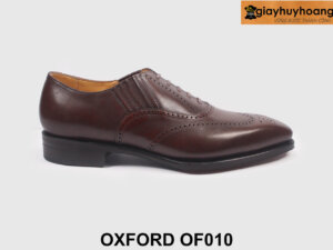 Giày da nam oxford công sở giả buộc dây màu nâu OF010 001