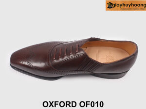 Giày da nam oxford công sở giả buộc dây màu nâu OF010 005