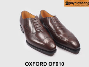 Giày da nam oxford công sở giả buộc dây màu nâu OF010 004